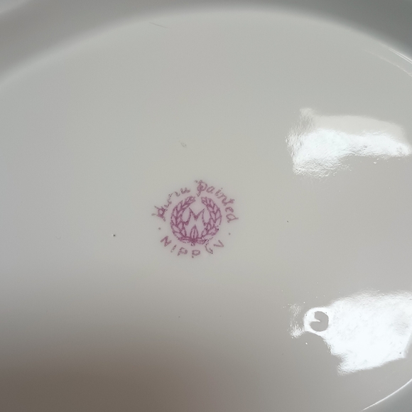 Vtg Nippon Hand Painted Celery Dish Gold Lined Floral Footed Proper Elegant - Picture 2 of 7